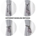 thumbnail image 5 of ColourTree Dark Gray 2PCS Curtain Tiebacks Handmade Decorative Curtain Holdbacks Rope with Tassel, 5 of 5