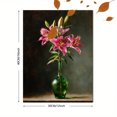 thumbnail image 3 of Pink Lily Still Life Canvas Painting，Wall Decor for Living Room Bedroom Dining Room Office Hotel Home, 3 of 8