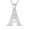 A, variant on Letter Necklace Initial Copper Alphabet Pendant Crystal Name Gift Women Cubic Zirconia Jewelry