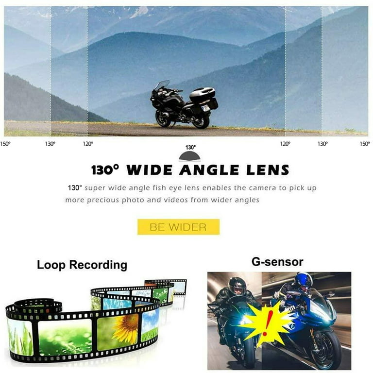 motorcycle dash cam,best motorcycle dash cam,vsysto motorcycle dash cam, blueskysea b1m,dash camera for bike