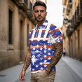 thumbnail image 4 of Aplkyhs American Flag Eagle Matching Couple Sport Shirts Quarter Zip Matching Golf Shirts for Couple Mens Shirts Casual Soft and Comfortable Moisture Wicking for Outdoor, 4 of 6