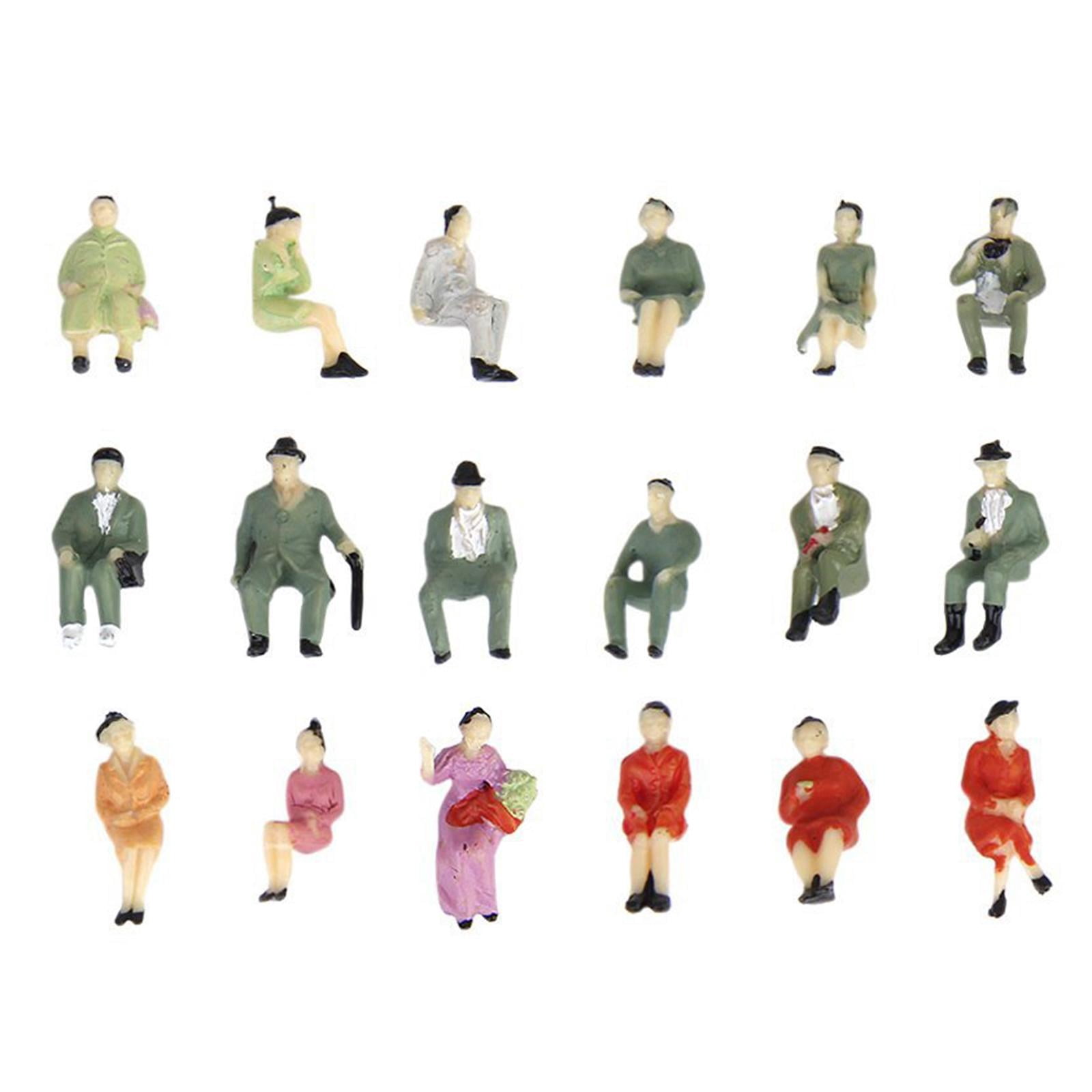 LeeQinersw 200 Pieces Different Poses 1:87 HO Scale Hand Painted Figures People Passengers