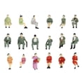 thumbnail image 3 of 50x 1:87 pintadas de personas para modelo Tren Decoración de escritorio Sunnimix Mini figuras pintadas, 3 of 7
