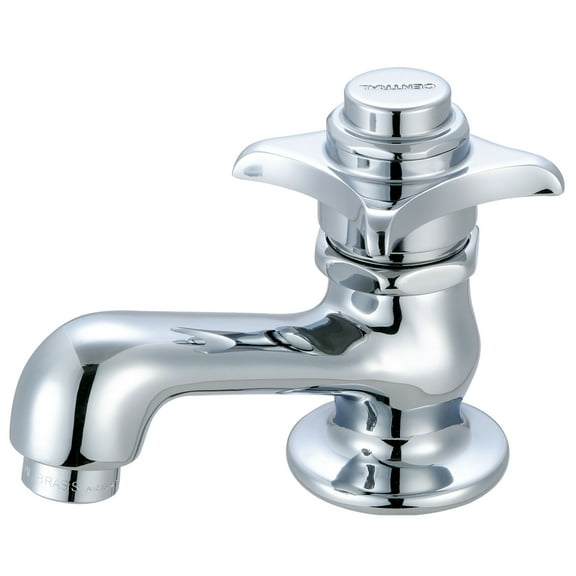 Central Brass 0255-AP 1.5 GPM Single Handle Self-Close Deck Mounted Bathroom Faucet -