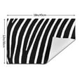 thumbnail image 3 of ZNDUO Placemats, 1 PCS Heat Resistant Stain Resistant Woven PVC Insulation Placemats, Durable Washable Elegant Table Mats for Dining-Zebra Stripes, 18"x12", 3 of 6