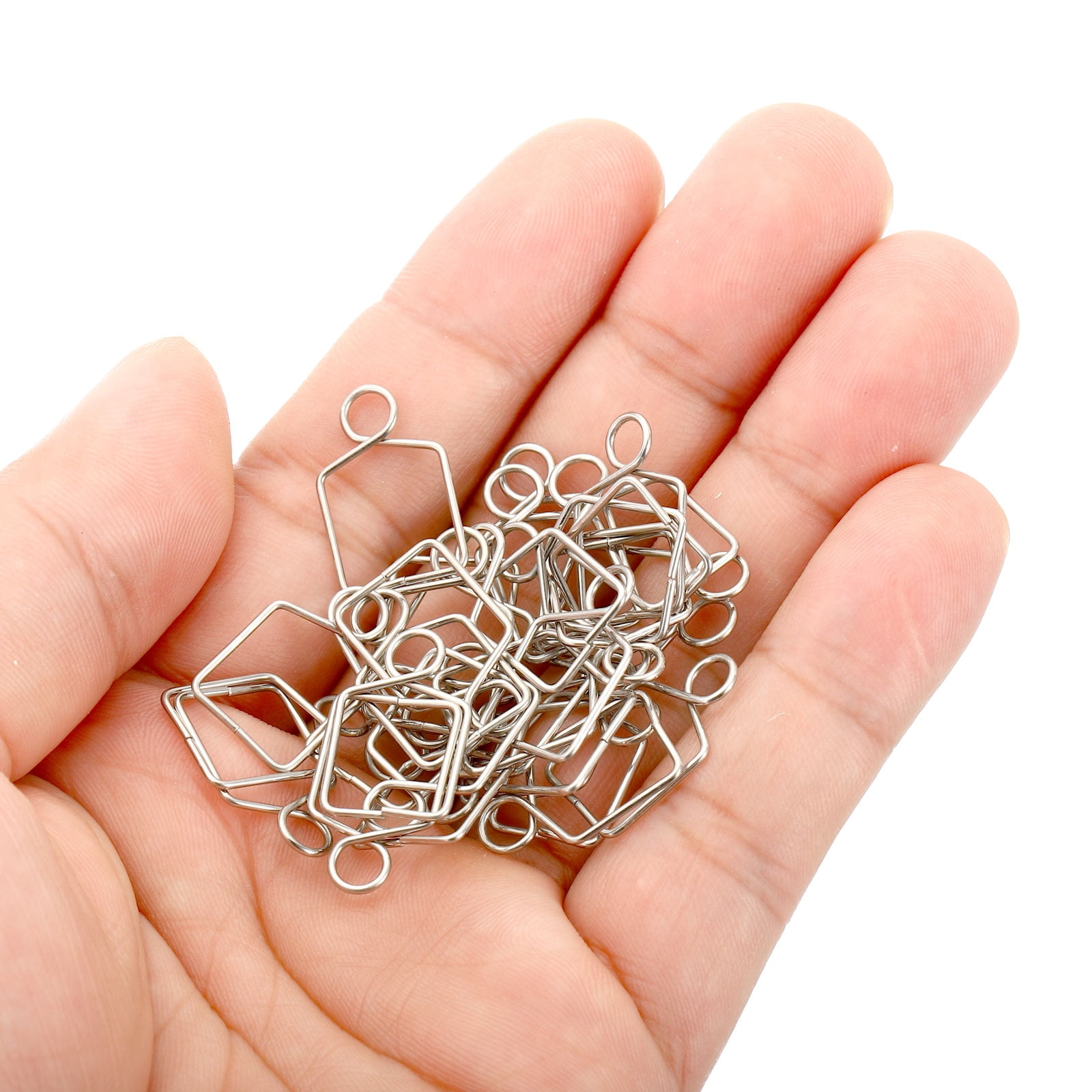 Unique Bargains Chandelier Connector Clips for DIY Fastening Crystal Ball Prism Parts Silver 9mmx12mm