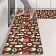 thumbnail image 2 of Kitchen Rugs Sets Of 2,Brown Christmas Dessert Pattern Anti Fatigue Kitchen Mat Rugs Non Slip Washable,Decorative Kitchen Floor Mats for Kitchen,Sink,Laundry,17"X47", 2 of 5