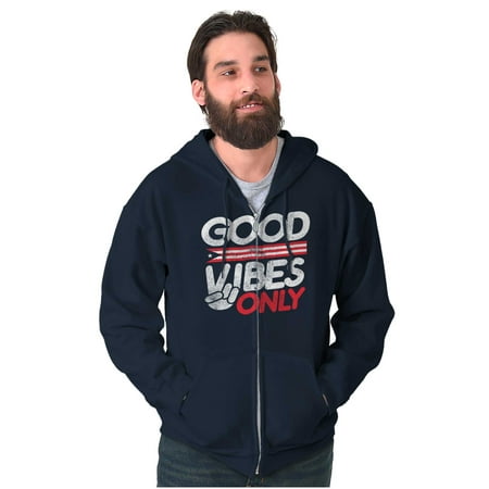 Puerto Rican Flag PR Peace Sign Unisex Fleece Graphic Zip Up Hoodie Brisco Brands 2X