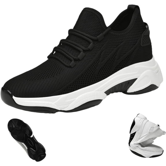 Tallure Sneakers, 4"/3"/2.4" Taller Elevator Shoes for Men Women Height Increasing Boosting Shoes Invisible Breathable Non-Slip