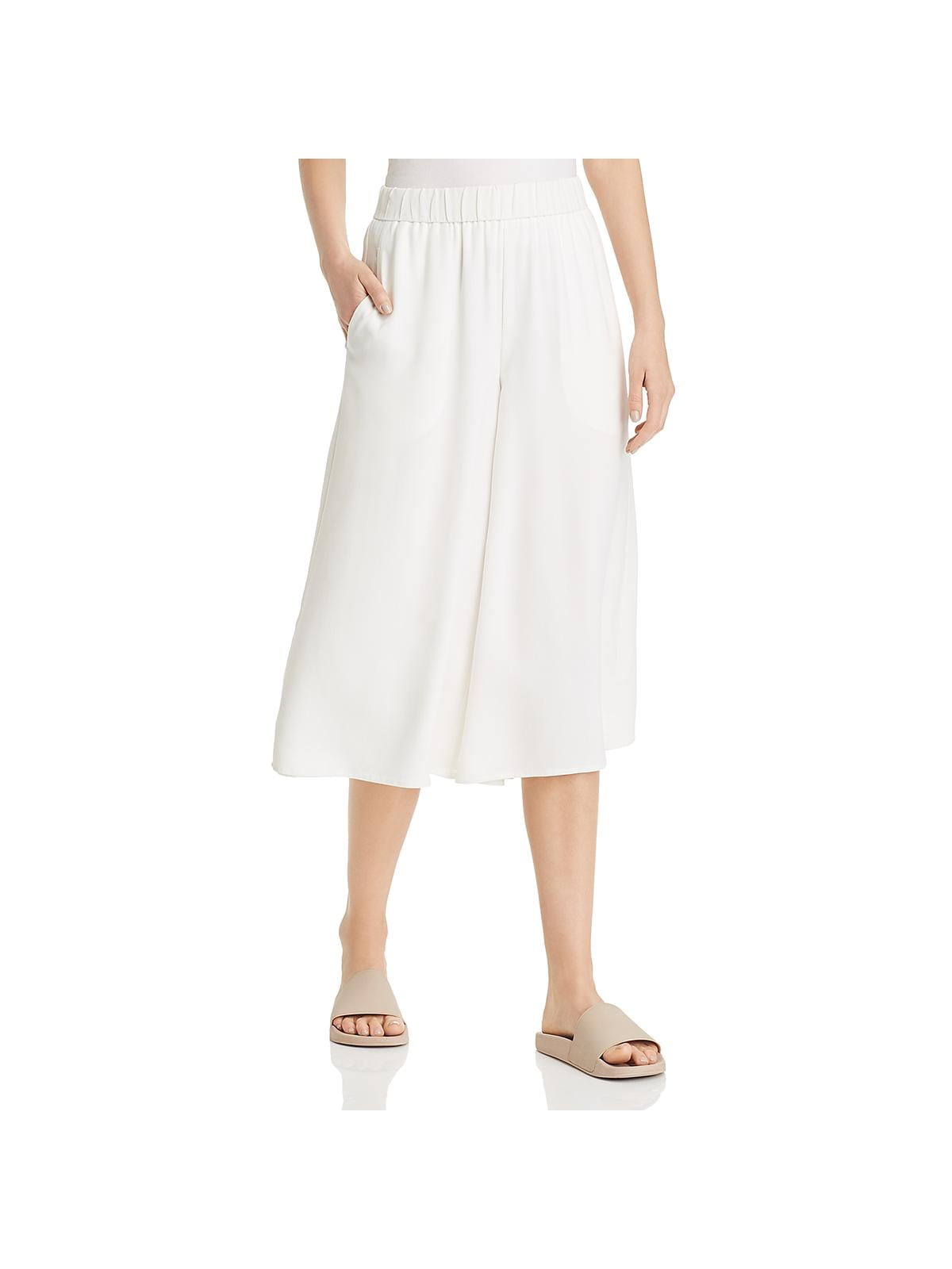 Eileen Fisher Womens Silk Cropped Wide 