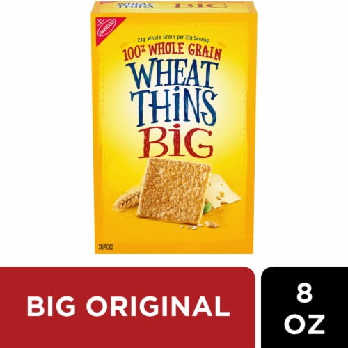 Wheat Thins Big Whole Grain Wheat Crackers 8.0 oz - Pack of 2