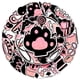 thumbnail image 1 of Paquete de pegatinas negras en polvo con patas de gato, anime, impermeables en V, 50 unidades, 1 of 3
