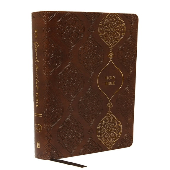 KJV, Journal the Word Bible, Imitation Leather, Brown, Red Letter Edition, Comfort Print: Reflect, Journal, or Create Ar, (Hardcover)