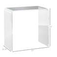 thumbnail image 2 of Modern Acrylic End Table, Waterfall Side Table with Rounded Edges and Storage for Small Spaces, 21" x 12" x 21", Clear, 2 of 5