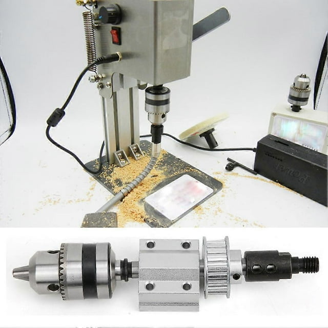 Non-motorized spindle assembly for DIY woodworking cutting grinding drilling table accessory B12 chuck