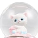 thumbnail image 2 of BRI Globo de nieve de resina con diseño de gato, bola de nieve de cristal, decoración del hogar con batería, luz brillante y música, gato blanco, 2 of 5
