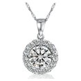 thumbnail image 2 of Jenny Pendant Necklace Halo Round Cz Gold Plated Ginger Lyne Collection, 2 of 5