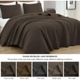 thumbnail image 5 of Chezmoi Collection Luca 3-Piece Oversized Bedspread Set, Queen Size, Chocolate, Summer Quilt Lightweight Microfiber Bedspread 100 x 106, Floral Medallion Pattern Coverlet for All Season, 5 of 9