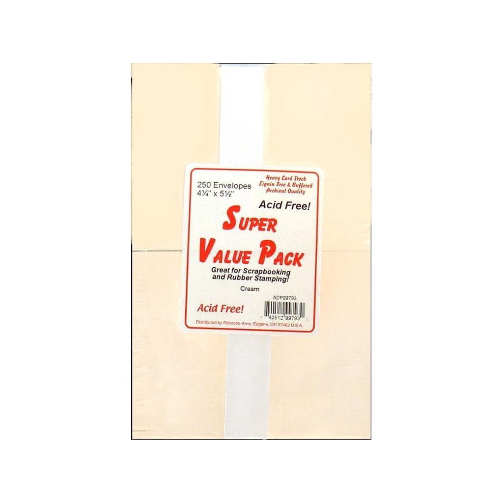 Super Value Envelope Pack 4.25x5.5 250pc Cream