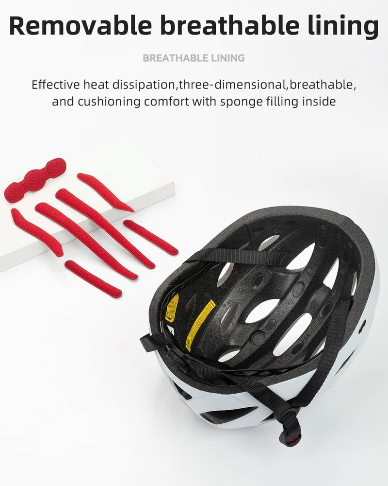 ROCKBROS Cycling Safe Helmet 58-65CM Detachable Goggles Solid & Comfortable