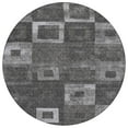 thumbnail image 2 of Addison Rugs Chantille Indoor/Outdoor Transitional Geometric Black Washable Round Rug, 8' x 8', 2 of 6