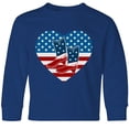 thumbnail image 3 of Inktastic USA Cowboy Boots Patriotic Long Sleeve Youth T-Shirt, 3 of 5