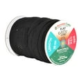 thumbnail image 2 of Mandala Crafts Flat Elastic Band, Braided Stretch Strap Cord Roll for Sewing and Crafting; 1/2 inch 12mm 20 Yards Black, 2 of 4