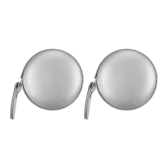 2 Pack Round Retractable Measuring Tape 150cm/60-inch Soft Leather Case Tailors Tape Measure, Silver Tone