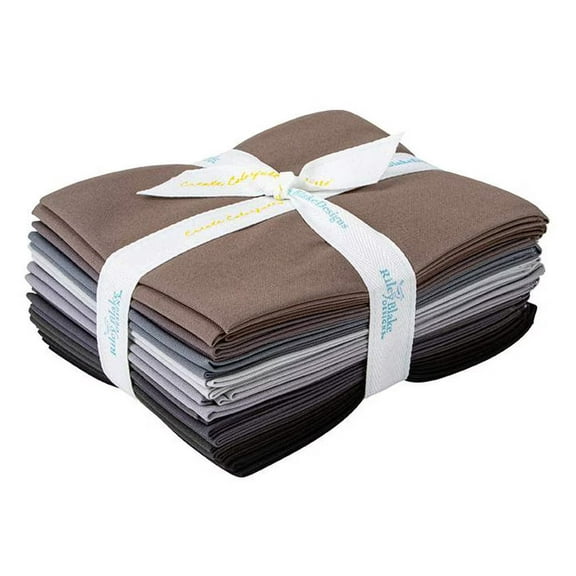 Riley Blake - Confetti Cotton Gray Fat Quarter Bundle 12 pcs