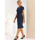 thumbnail image 3 of Conjunto de traje de 2 piezas Allegra K para mujer Azul Oscuro L, 3 of 6
