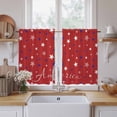 thumbnail image 2 of 4th of July Kitchen Curtains, Red Independence Day White Blue Star Light Filtering Window Curtain Panels, 2Pcs Rod Pocket Window Treatments Set for RV Dining Room Study Room 42x45 Inches, 2 of 9