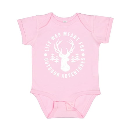 

Inktastic Life Was Meant for Outdoor Adventures with Deer Gift Baby Boy or Baby Girl Bodysuit