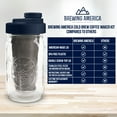 thumbnail image 4 of Cold Brew Coffee Maker Kit: Wide Mouth Mason Jar with Screw Top Lid, Stainless Steel Filter for Delicious Brewed Coffee, Infused Tea, Alcohol - 1 Quart 32 oz Old Glory Blue, 4 of 7