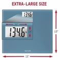 thumbnail image 3 of Báscula de baño digital Taylor extra ancha con capacidad de 226 kg para peso corporal, precisión alta y plataforma ultra ancha, báscula digital para personas, fácil de leer, color azul pizarra, 3 of 5