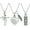 White, variant on 3 Pack Birthstone Cylinder Cross Heart Urn Necklace for Ashes Cremation Jewelry for Ashes for Women Men Loved One Keepsake Memorial Mini Urn Holder