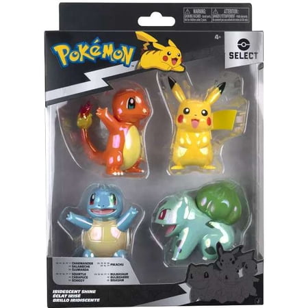 Pokemon Select Battle Action Figure 4 Bulbasaur Squirtle Charmander Pikachu New