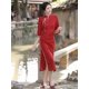 thumbnail image 5 of Cheongsam de chenilla compuesta de otoño e invierno de longitud media, cheongsam de encaje mejorado a diario, 5 of 6