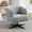 Gray, variant on Jopath Cuddle-Style Swivel Accent Chair, Round Boucle Reading Chairs w/Thick Cushion, Modern Leisure Single Sofa Armchair, Red