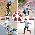 thumbnail image 3 of BAKIBO Kids Protective Gear Set Knee Pads for Kids 2-10 Years Toddler Knee and Elbow Pads with Wrist Guards 3 in 1 for Skating Cycling Bike Rollerblading Scooter, 3 of 8
