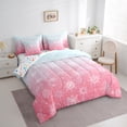 thumbnail image 3 of Homewish Xmas Snowflake Twin Bedding Sets 7-Piece for Kids Boys Girls,Gradient Ombre Bedding Comforter Set Microfiber,Merry Christmas Breathable Sheet Sets,Breathable Home Decor,Reversible, 3 of 8
