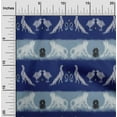 thumbnail image 1 of oneOone Cotton Flex Fabric Stripe|Bird & Monkey Ikat Print Fabric BTY 40 Inch Wide, 1 of 4