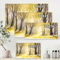thumbnail image 4 of Bright Sunshine Through The Yellow Forest Trees I 32 in x 16 in Painting Canvas Art Print, by Designart, 4 of 4