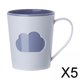 thumbnail image 1 of 5x Taza de Cepillo de Dientes Vaso de Baño Irrompible Simple Antideslizante Gran Capacidad Patrón Nublado Taza de Enjuague Bucal Soporte de Cepillo de 5 piezas, 1 of 10
