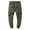 Army Green, variant on YUGYXL Cotton Cargo Pants for Men Drawstring Ripstop Tapered Pants Elastic Waist Hiking Pants with Multiple Pockets Black S