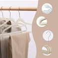 thumbnail image 4 of LSLJS 10 Pack Velvet Hangers, 16.5 inch Non-Slip Flocked Felt Clothes Hangers Heavy Duty Coat and Suit Hangers Clothes Drying Rack Sturdy Slim Flocked Hangers Closet Space Saving for Pants Coat, 4 of 6
