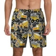 thumbnail image 2 of Picia Excavator At Work pattern Mens Swim Trunks with Compression Liner Stretch Beach Shorts Quick Dry with Zipper Pockets No-Chafing Board Shorts-XX-Large, 2 of 9