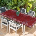 thumbnail image 2 of Independence Day Table Cloths for 8 Foot Rectangle Tables, Red Fireworks Blue Stars Sparklers US Flag Patio Waterproof Elastic Fitted Tablecloths, Washable Rectangular Table Cover for Camping, 2 of 8