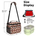 thumbnail image 6 of Lunch Box Pioneer Flower Floral Print Pattern Insulated Lunch Bag for Women Men,Medium Leakproof Lunchbox Cooler Bag Adjustable Strap,10 X 6.7 X 8 Inches, 6 of 6