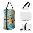 thumbnail image 3 of Goofa Starfish And Seashell Printed Toiletry Bag with Handle,Large Capacity Travel Makeup Cosmetic Bag for Women, Carry on Airport Airline Compliant Bag, 3 of 9