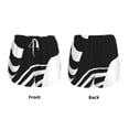 thumbnail image 3 of Daiia Abstract Monochrome Profile Pattern Women's 2 in 1 Running Shorts - Lightweight Athletic Workout Gym Yoga Shorts Liner with Phone Pockets-X-Large, 3 of 7